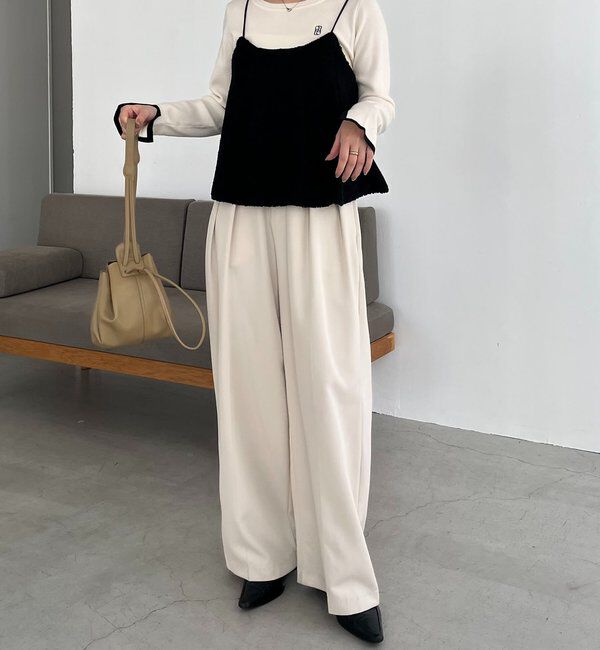  「1ポイントバイカラーニット」|ニット・セーター|