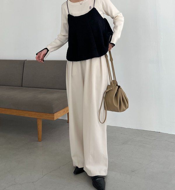  「1ポイントバイカラーニット」|ニット・セーター|