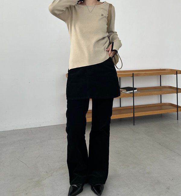  「1ポイントバイカラーニット」|ニット・セーター|