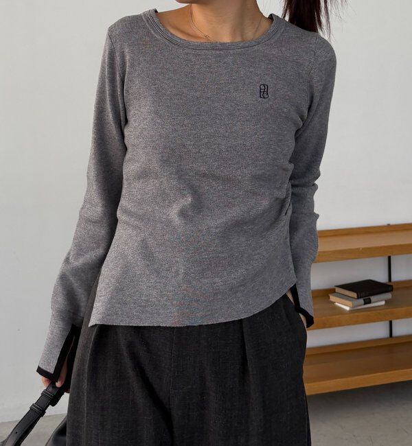  「1ポイントバイカラーニット」|ニット・セーター|