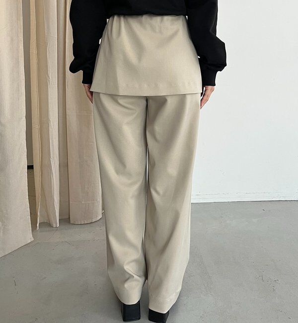  「【低身長サイズあり】ミニレイヤードパンツ」|チノ|