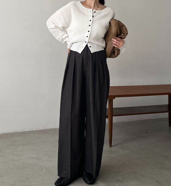  「プリーツパフカーディガン」|カーディガン|