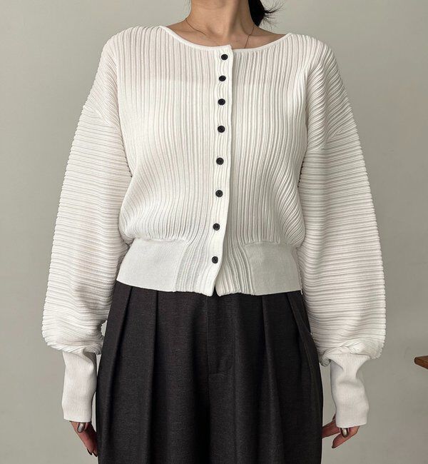  「プリーツパフカーディガン」|カーディガン|