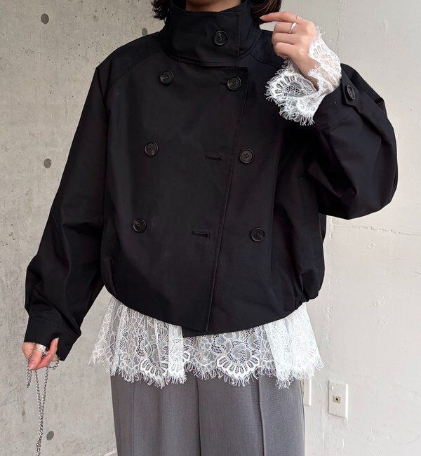  「【サイズ展開あり】ショートトレンチコート」|トレンチコート|