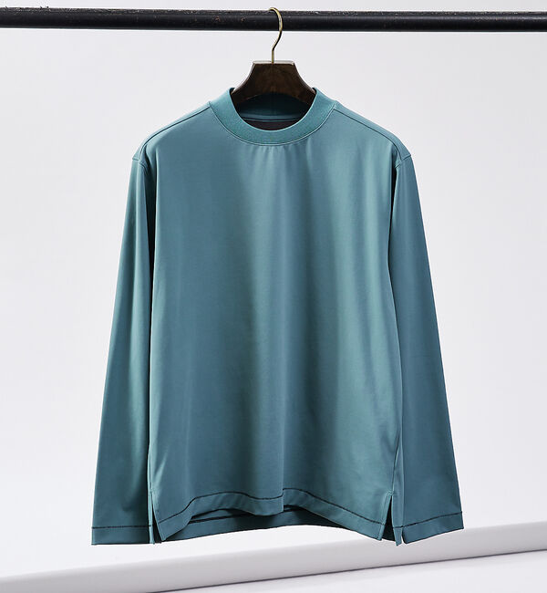 ABAHOUSE「【ハイバックネック】パウダータッチ 長袖Tシャツ」|Tシャツ・カットソー|モスグリーン