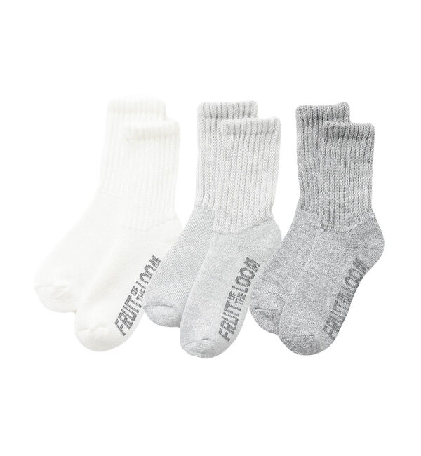 Rouge vif「【FRUIT OF THE LOOM/フルーツ・オブ・ザ・ルーム】【3足セット】」|ソックス|