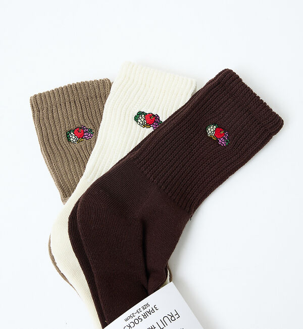 Rouge vif「【FRUIT OF THE LOOM/フルーツ・オブ・ザ・ルーム】【3足セット】」|ソックス|