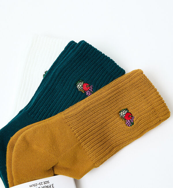 Rouge vif「【FRUIT OF THE LOOM/フルーツ・オブ・ザ・ルーム】【3足セット】」|ソックス|