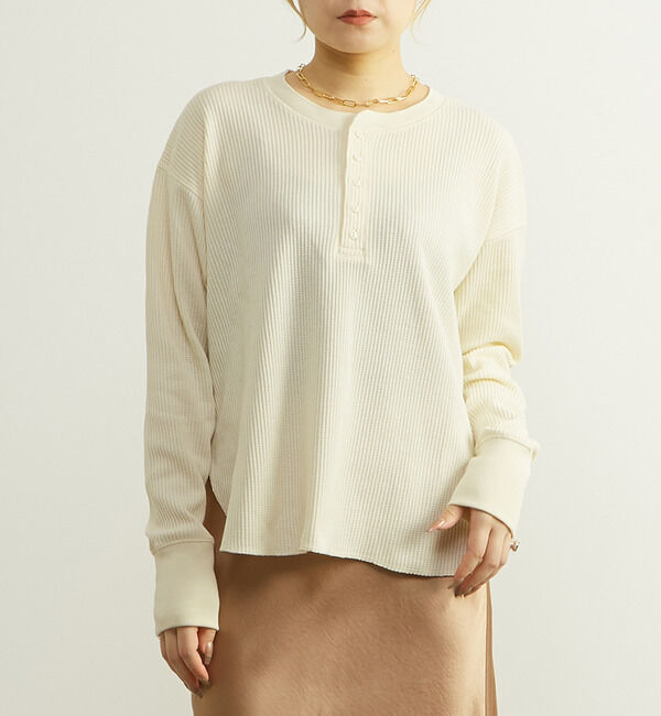 SOFFITTO「ヘンリーネックプルオーバー」|Tシャツ・カットソー|オフホワイト