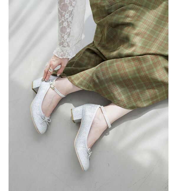 MAJESTICLEGON「ラメリボンパンプス」|パンプス|