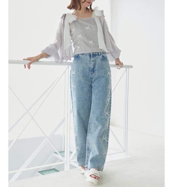 MAJESTICLEGON「ラメリボンプードルビスチェ」|キャミソール|