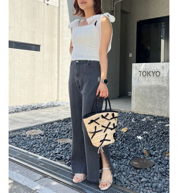 MAJESTICLEGON「ラメリボンプードルビスチェ」|キャミソール|