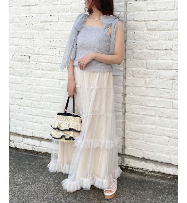 MAJESTICLEGON「ラメリボンプードルビスチェ」|キャミソール|