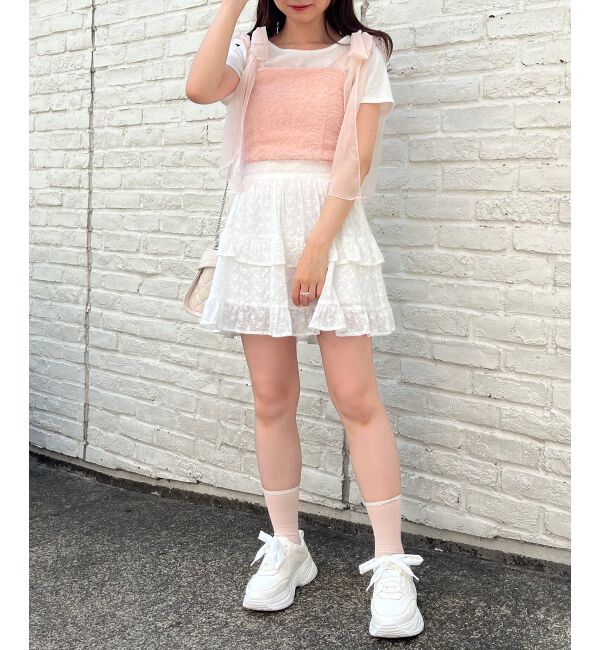 MAJESTICLEGON「ラメリボンプードルビスチェ」|キャミソール|