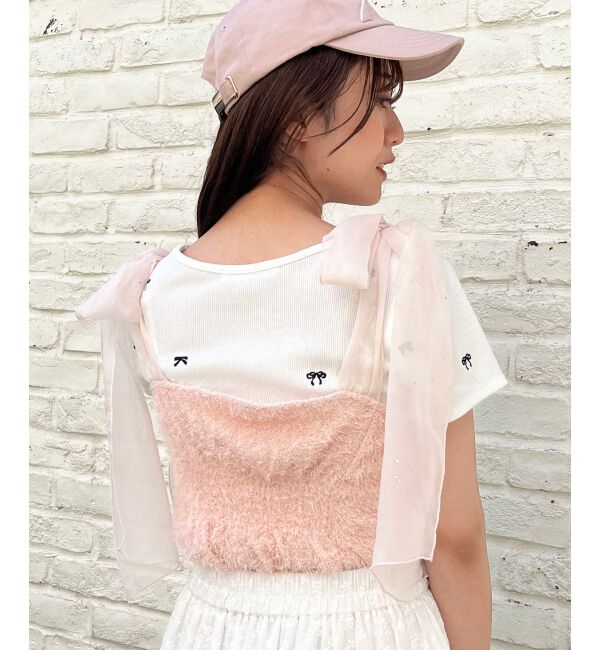 MAJESTICLEGON「ラメリボンプードルビスチェ」|キャミソール|