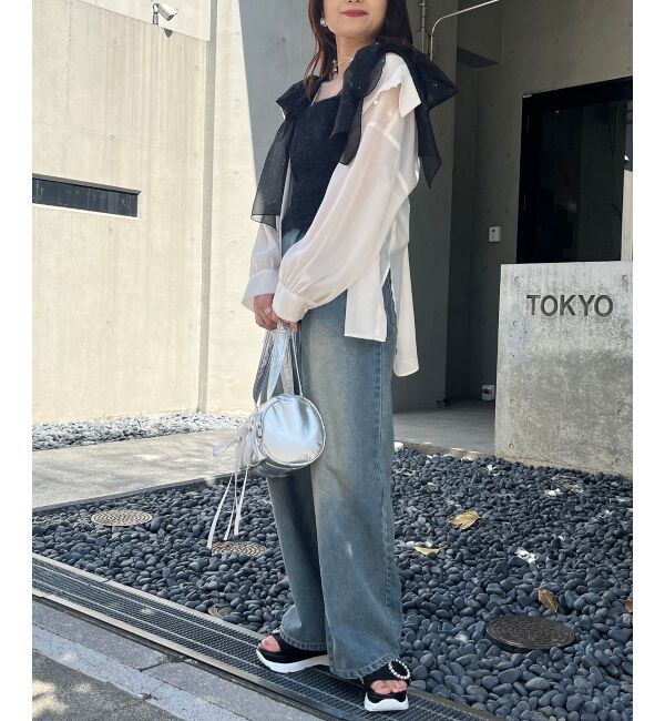 MAJESTICLEGON「ラメリボンプードルビスチェ」|キャミソール|