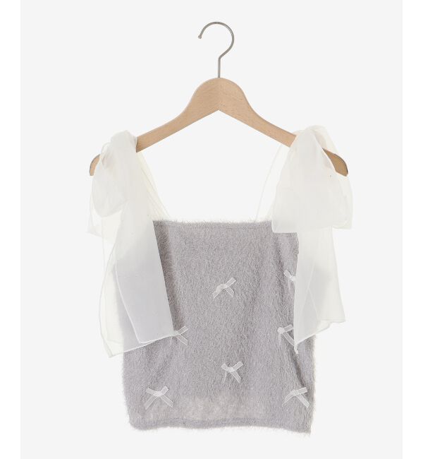 MAJESTICLEGON「ラメリボンプードルビスチェ」|キャミソール|