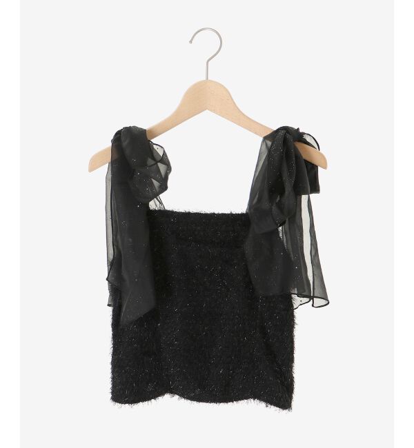 MAJESTICLEGON「ラメリボンプードルビスチェ」|キャミソール|