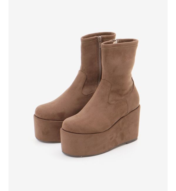 MAJESTICLEGON「厚底ストレッチショートブーツ」|ショートブーツ|