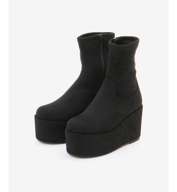MAJESTICLEGON「厚底ストレッチショートブーツ」|ショートブーツ|