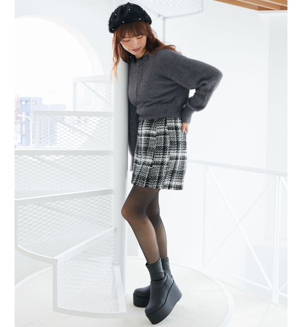 MAJESTICLEGON「厚底ストレッチショートブーツ」|ショートブーツ|