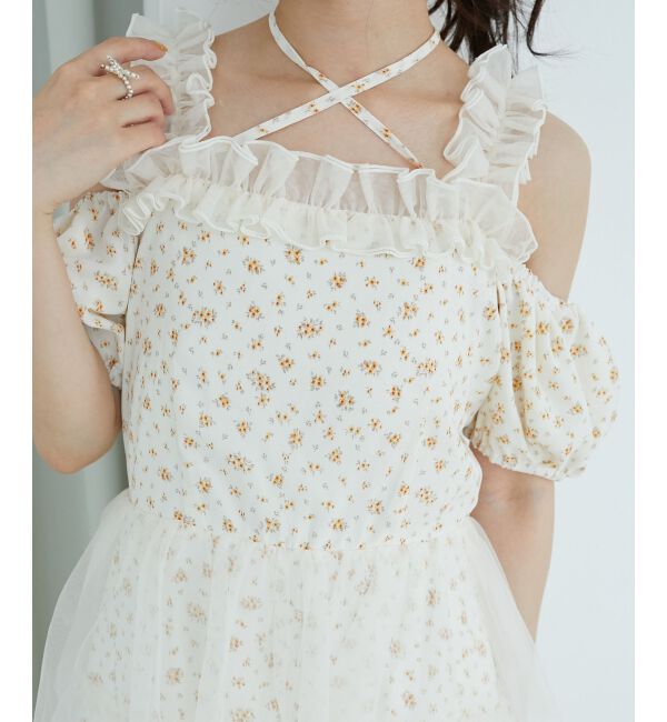  「スイートチュールティアードワンピース」|ワンピース|