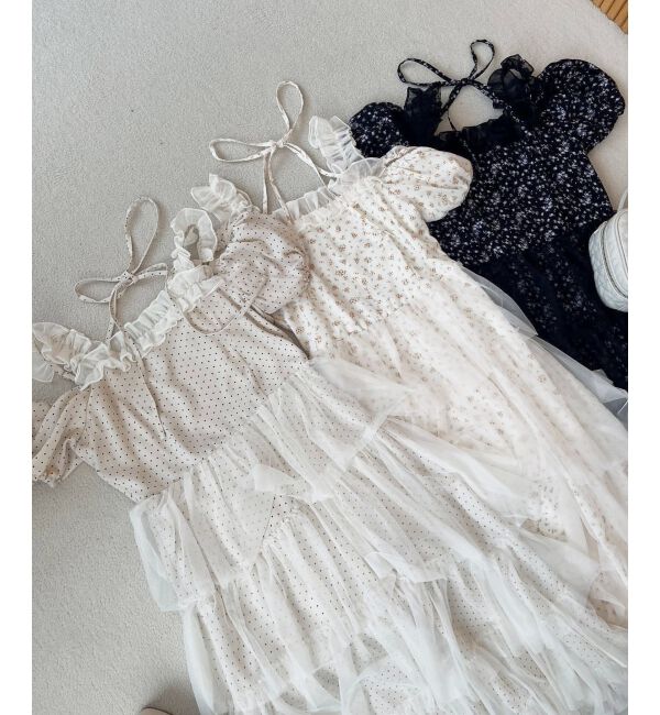  「スイートチュールティアードワンピース」|ワンピース|