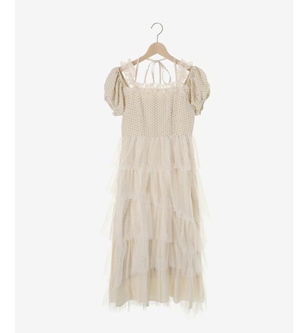  「スイートチュールティアードワンピース」|ワンピース|
