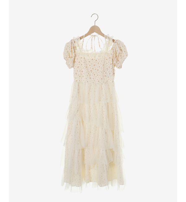  「スイートチュールティアードワンピース」|ワンピース|