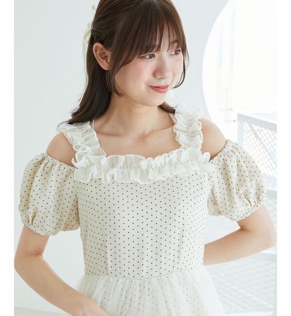  「スイートチュールティアードワンピース」|ワンピース|