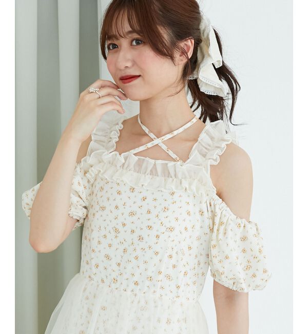 「スイートチュールティアードワンピース」|ワンピース|ｱｲﾎﾞﾘｰ柄