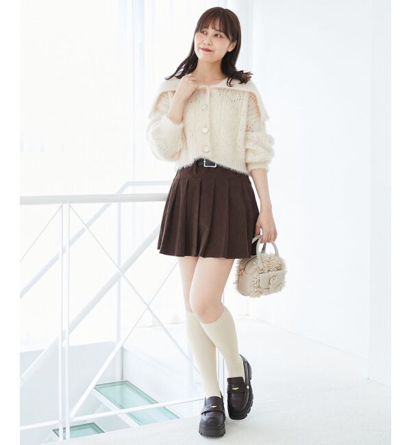  「キラフワビッグカラーハートカーデ」|カーディガン|