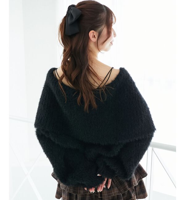  「キラフワビッグカラーハートカーデ」|カーディガン|