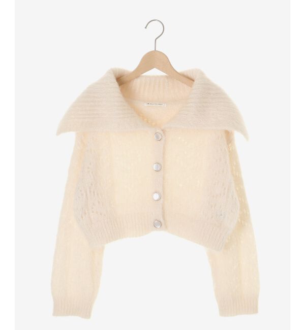  「キラフワビッグカラーハートカーデ」|カーディガン|