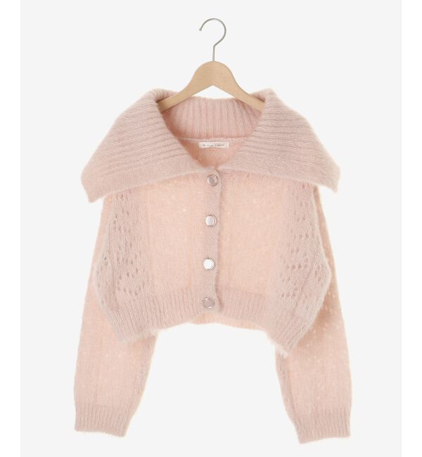  「キラフワビッグカラーハートカーデ」|カーディガン|