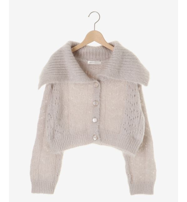  「キラフワビッグカラーハートカーデ」|カーディガン|