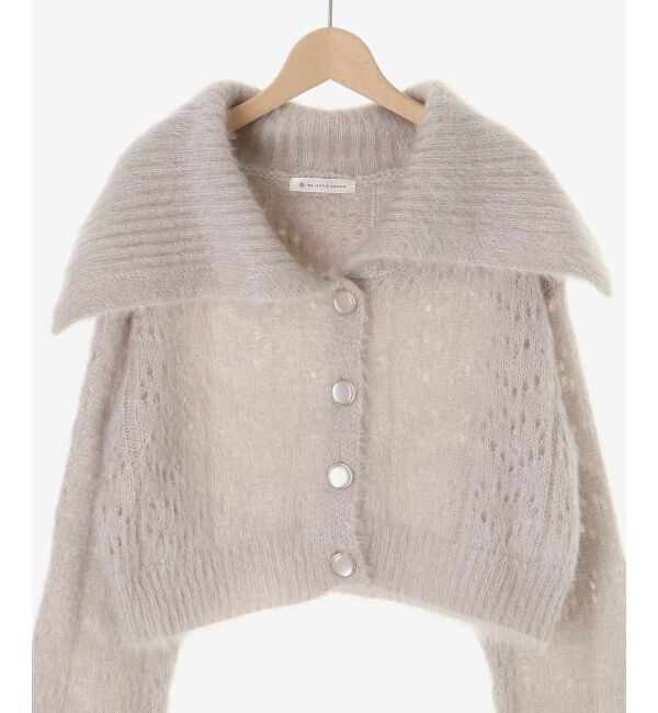  「キラフワビッグカラーハートカーデ」|カーディガン|