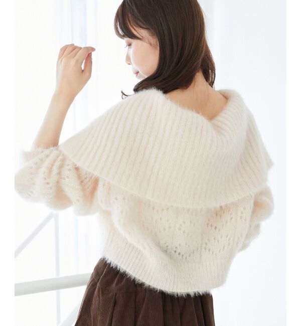  「キラフワビッグカラーハートカーデ」|カーディガン|