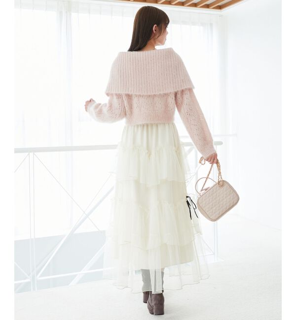  「キラフワビッグカラーハートカーデ」|カーディガン|