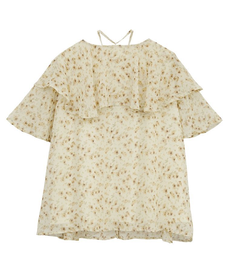 earth music&ecology「チョーカー付き楊柳ラッフルブラウス」|シャツ・ブラウス|