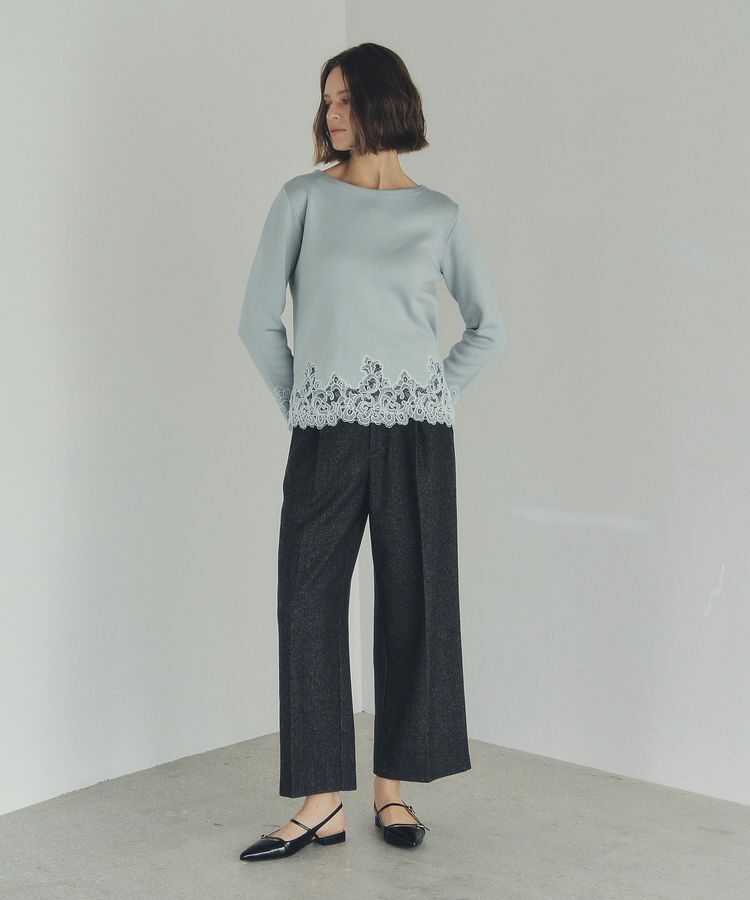 YECCA VECCA「レースヘムニット」|ニット・セーター|