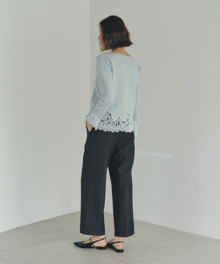 YECCA VECCA「レースヘムニット」|ニット・セーター|
