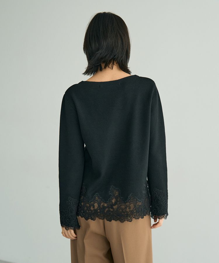 YECCA VECCA「レースヘムニット」|ニット・セーター|