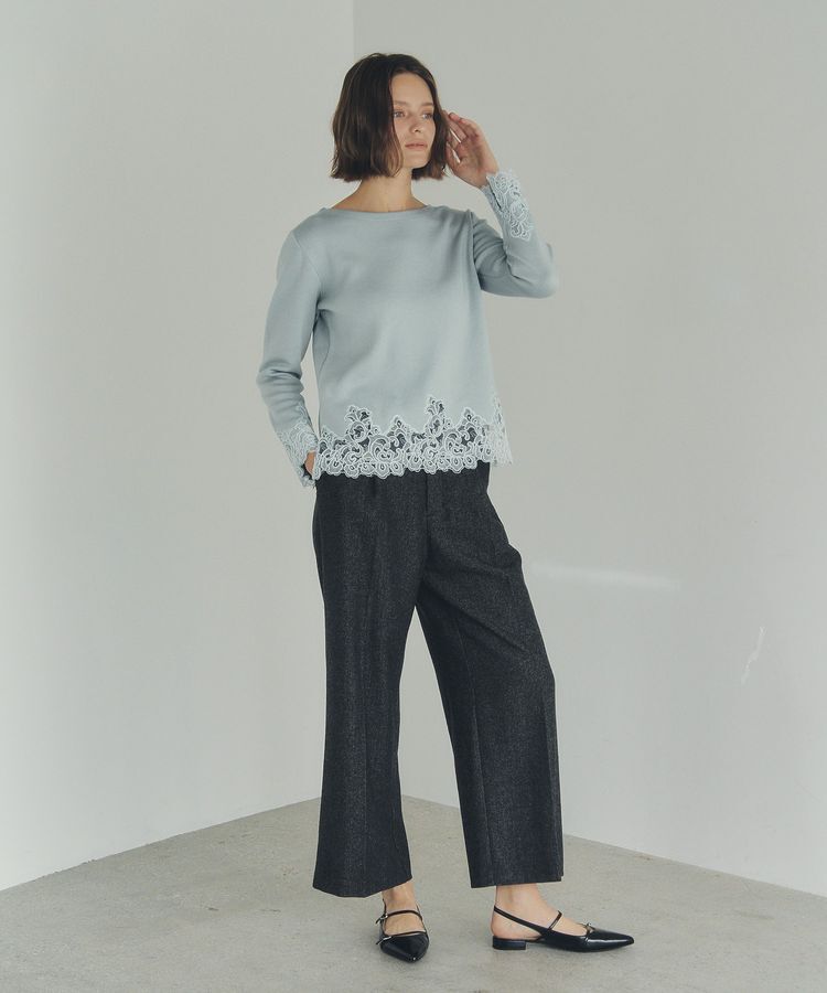 YECCA VECCA「レースヘムニット」|ニット・セーター|