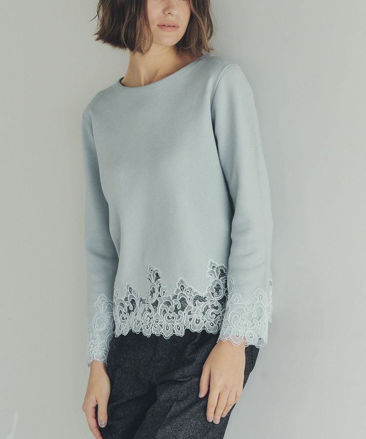 YECCA VECCA「レースヘムニット」|ニット・セーター|