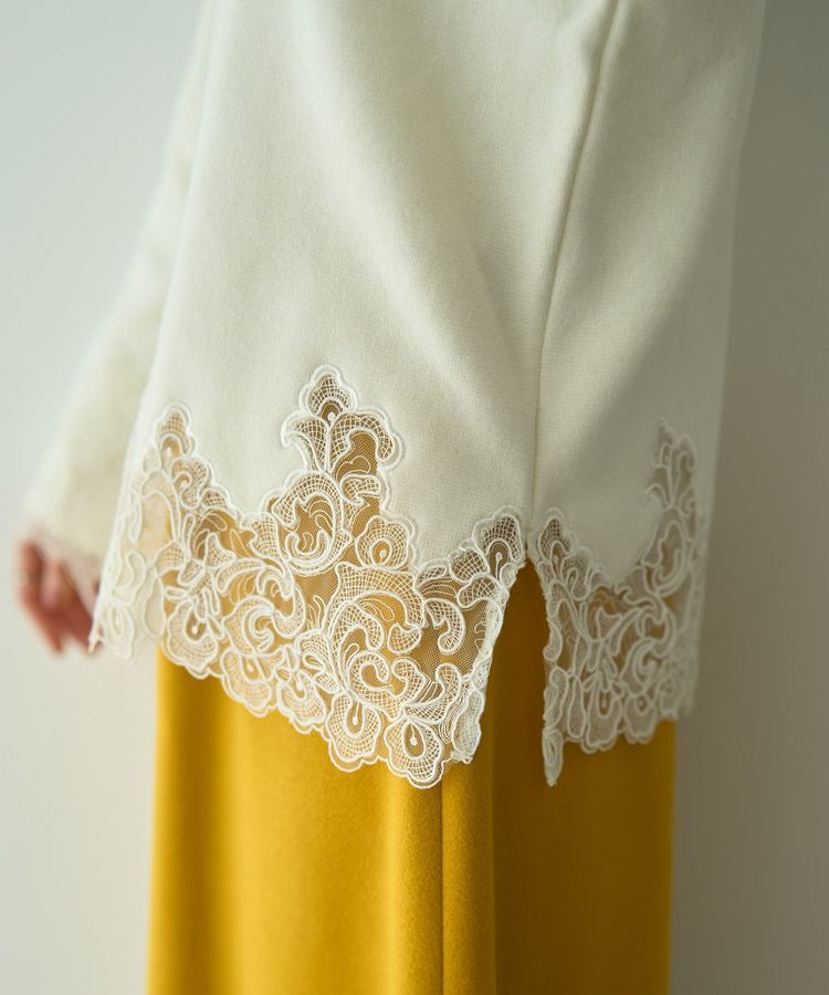 YECCA VECCA「レースヘムニット」|ニット・セーター|