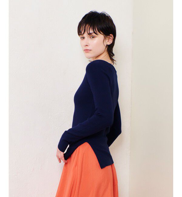 allureville「2WAYネックサイドスリットプルオーバー」|ニット・セーター|