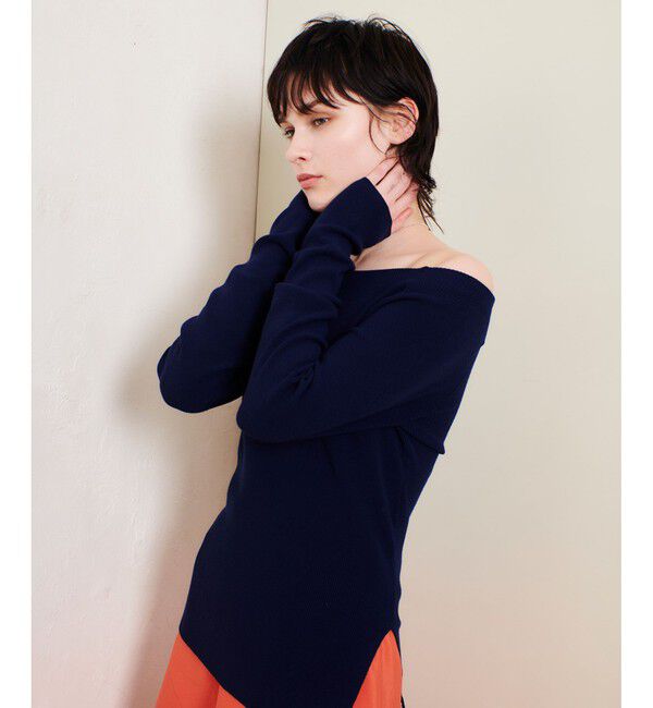 allureville「2WAYネックサイドスリットプルオーバー」|ニット・セーター|