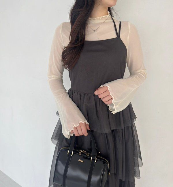  「【WEB限定リバイバル】ティアードチュールワンピース」|ワンピース|