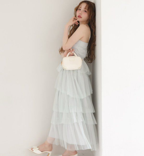  「【WEB限定リバイバル】ティアードチュールワンピース」|ワンピース|